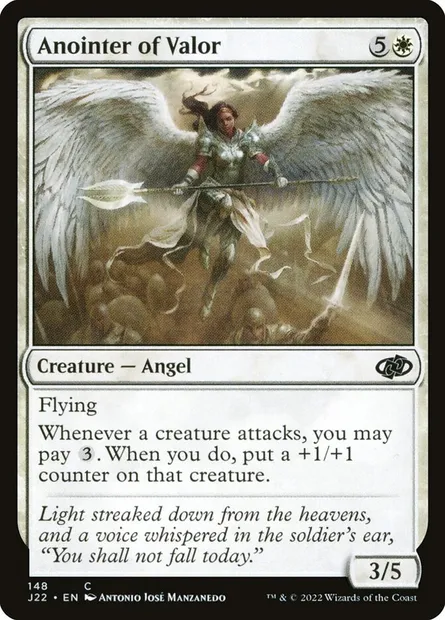 Anointer of Valor, Magic card J22 148 — Jumpstart 2022 set