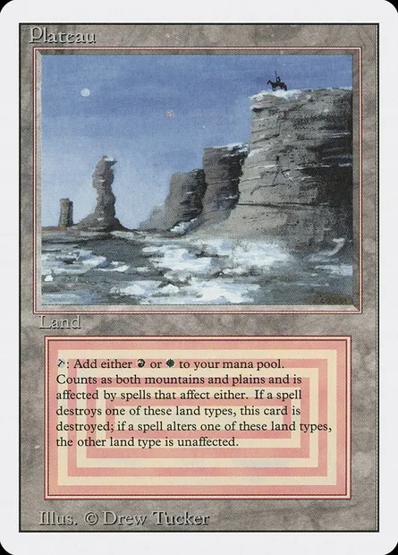 Plateau, Magic card 3ED 284 — Revised Edition set
