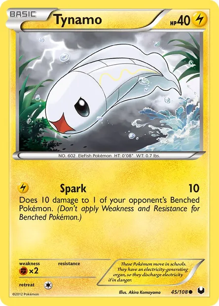 Tynamo, Pokémon card DEX 45 — Dark Explorers set