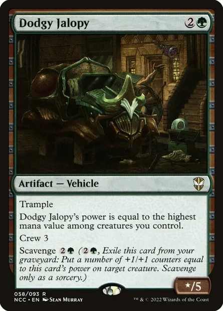 Dodgy Jalopy, Magic card NCC 58 — New Capenna Commander set