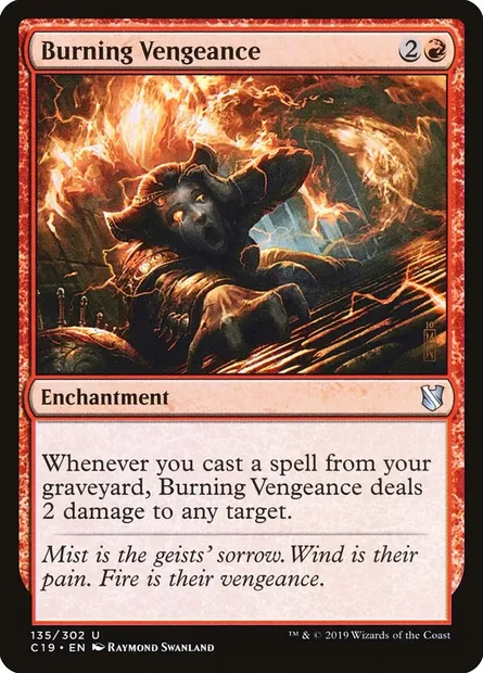 Burning Vengeance, Magic card C19 135 — Commander 2019 set