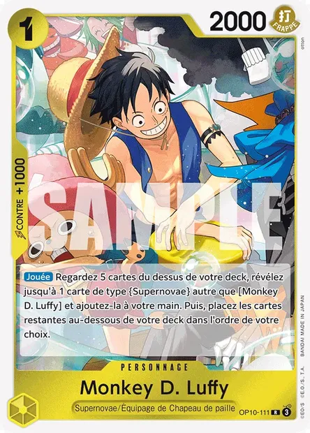 Monkey D. Luffy, carte One Piece OP10-111 — extension SANG ROYAL