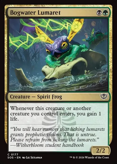Bogwater Lumaret, Magic card SOS 177 — Secrets of Strixhaven set