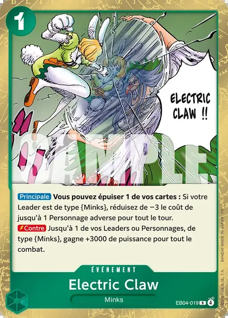 Electric Claw, carte One Piece EB04-019 — extension EGGHEAD CRISIS