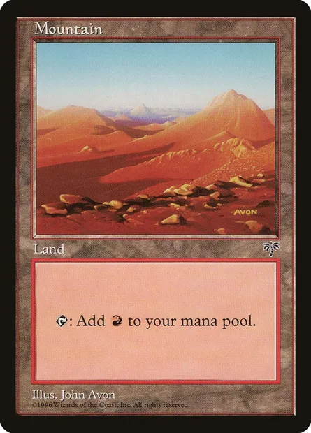 Mountain, Magic card MIR 344 — Mirage set