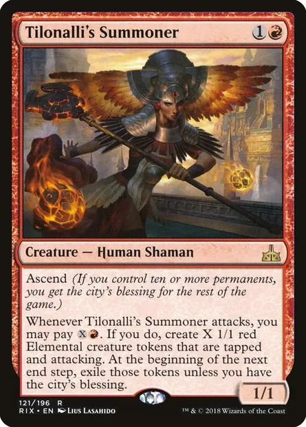 Tilonalli's Summoner, Magic card RIX 121 — Rivals of Ixalan set