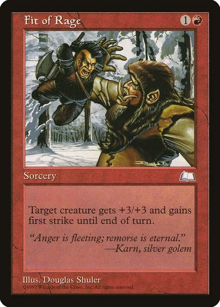 Accès de rage, carte Magic WTH 102 — extension Aquilon