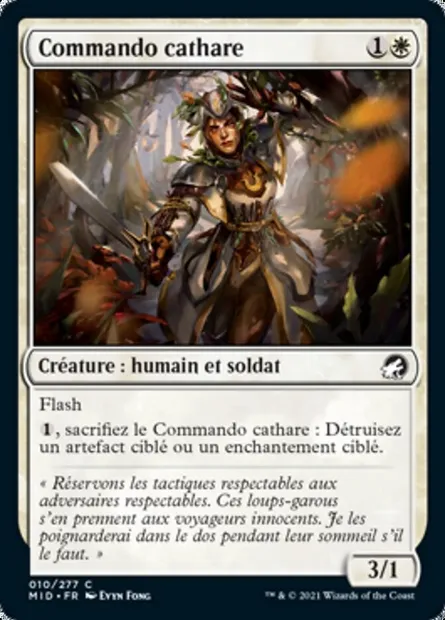 Commando cathare, carte Magic MID 10 — extension Innistrad : chasse de minuit