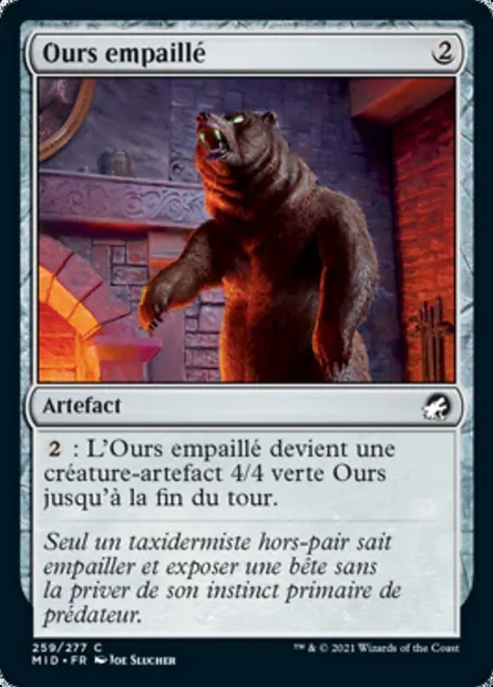 Ours empaillé, carte Magic MID 259 — extension Innistrad : chasse de minuit