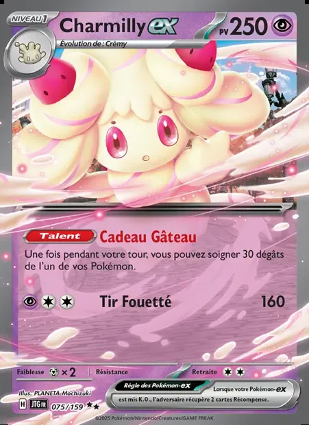 Charmilly-ex, carte Pokémon JTG 075 — extension Aventures Ensemble