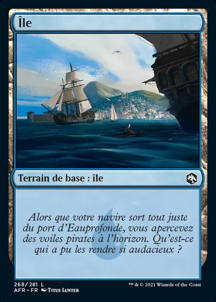 Île, carte Magic AFR 268 — extension Forgotten Realms: Aventures dans les Royaumes Oubliés