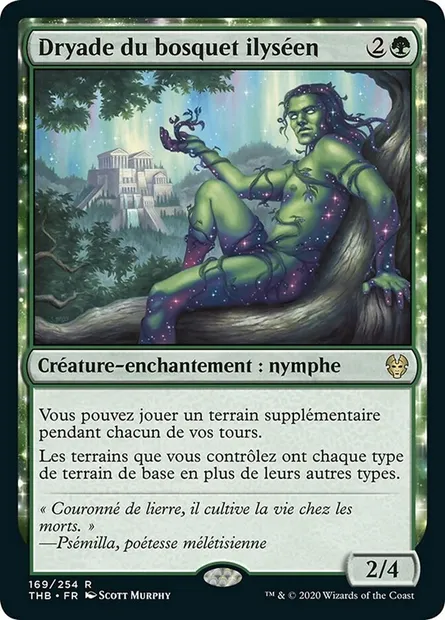 Dryade du bosquet ilyséen, carte Magic THB 169 — extension Theros Beyond Death