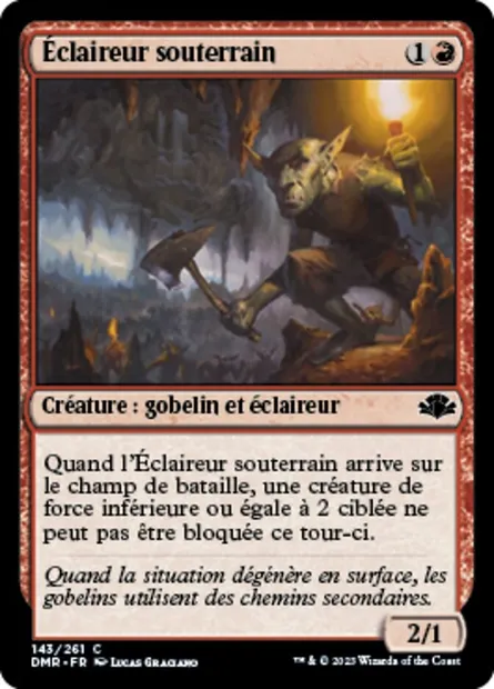 Éclaireur souterrain, carte Magic DMR 143 — extension Dominaria Remastered