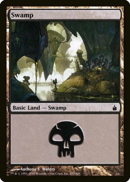 Swamp, Magic card RAV 297 — Ravnica: City of Guilds set