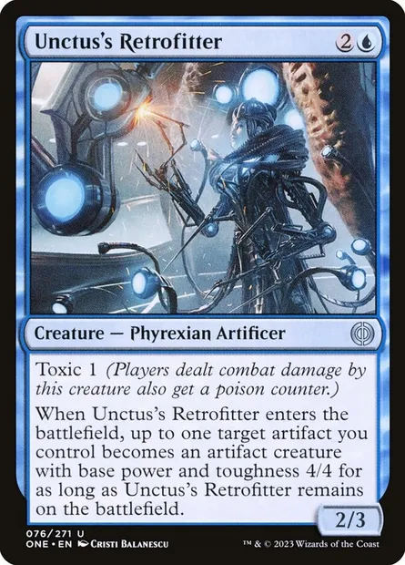 Unctus's Retrofitter, Magic card ONE 76 — Phyrexia: All Will Be One set