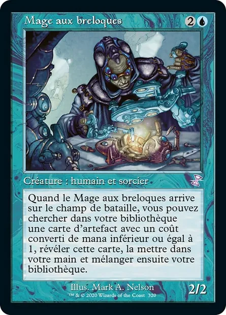 Mage aux breloques, carte Magic TSR 320 — extension Spirale Temporelle Remastered
