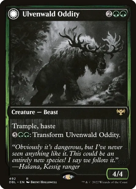 Ulvenwald Oddity // Ulvenwald Behemoth, Magic card DBL 492 — Innistrad: Double Feature set