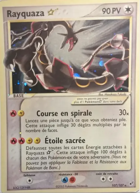 Rayquaza ☆, carte Pokémon DX 107 — extension EX Deoxys