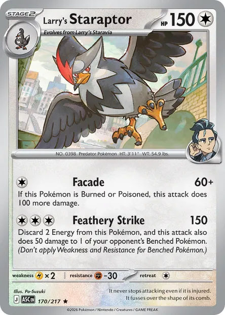 Larry's Staraptor, Pokémon card ASC 170 — Ascended Heroes set