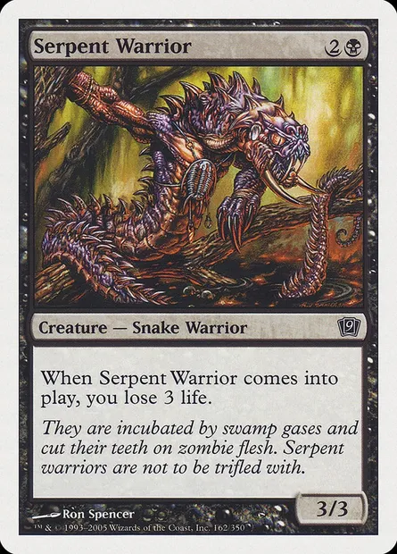 Serpent Warrior, Magic card 9ED 162 — Ninth Edition set