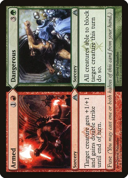 Armed // Dangerous, carte Magic DGM 122 — extension Le labyrinthe du dragon