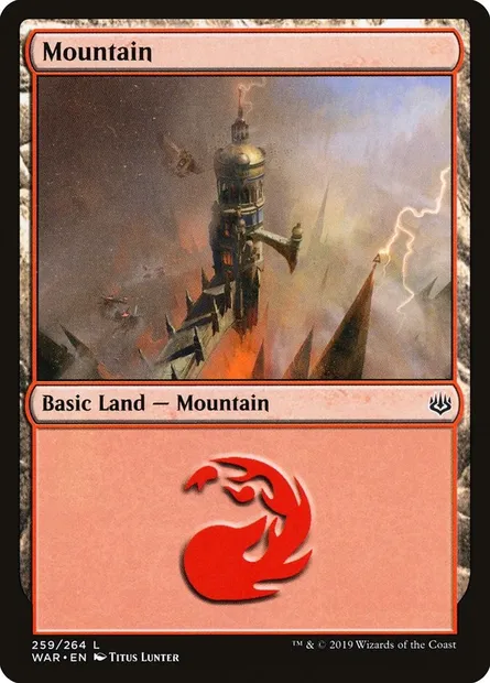 Mountain, Magic card WAR 259 — War of the Spark set