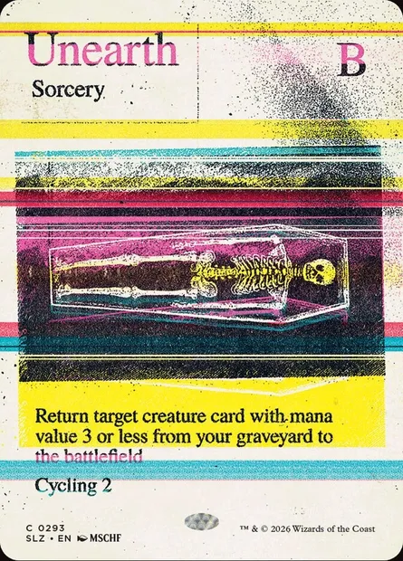 Unearth, Magic card SLZ 293 — The Zeta Set set