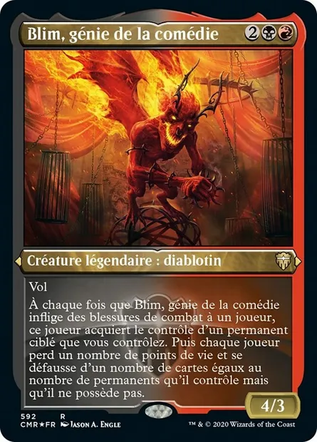 Blim, génie de la comédie, carte Magic CMR 592 — extension Commander Legends