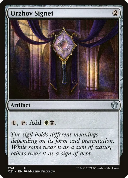 Orzhov Signet, Magic card C21 254 — Commander 2021 set