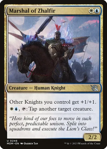 Marshal of Zhalfir, Magic card MOM 246 — March of the Machine set