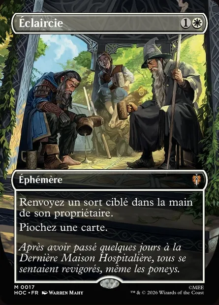 Éclaircie, carte Magic HOC 17 — extension The Hobbit Eternal