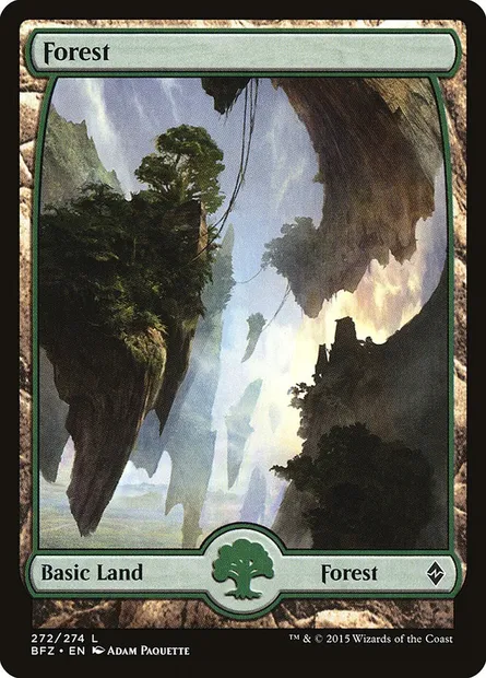 Forest, Magic card BFZ 272 — Battle for Zendikar set