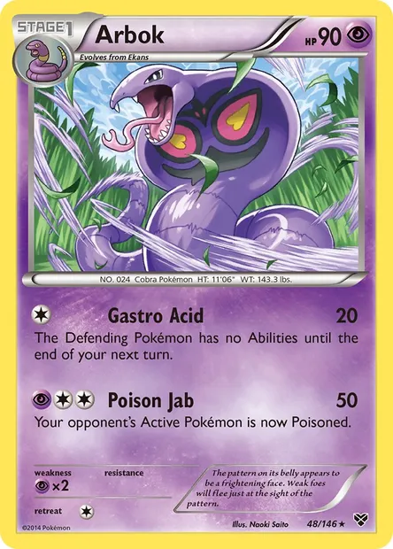 Arbok, Pokémon card XY 48 — XY set