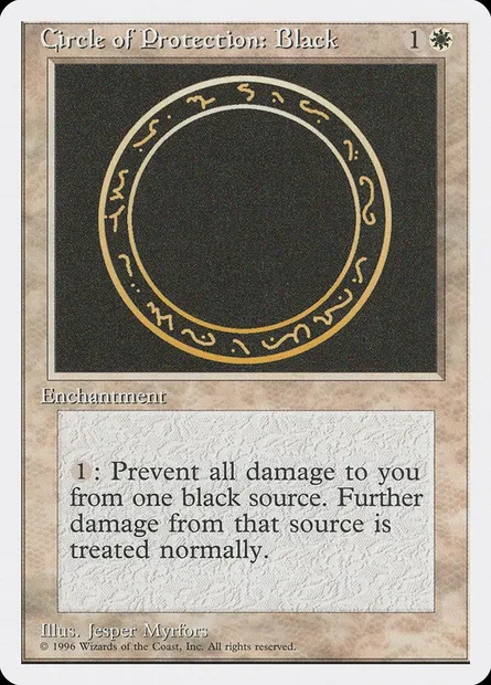 Circle of Protection: Black, Magic card ITP 2 — Introductory Two-Player Set set
