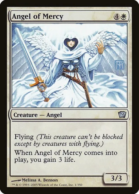 Ange de miséricorde, carte Magic 9ED 1★ — extension Neuvième Edition