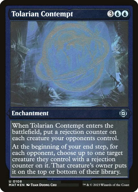 Tolarian Contempt, Magic card MAT 108 — March of the Machine: The Aftermath set