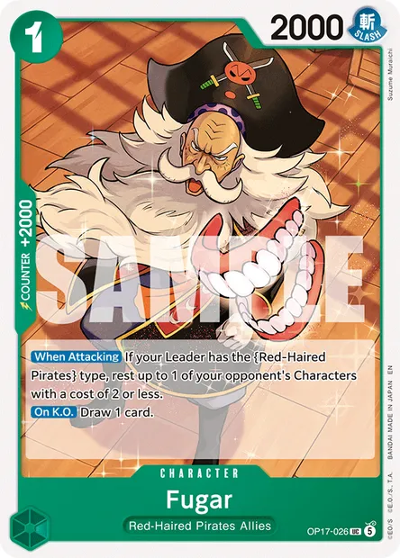 Fugar, One Piece card OP17-026 — THE WORLD’S STRONGEST WARRIORS set