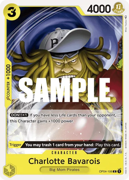 Charlotte Bavarois, carte One Piece OP04-106 — extension KINGDOMS OF INTRIGUE