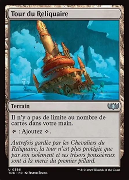 Tour du Reliquaire, carte Magic TDC 386 — extension Tarkir: Dragonstorm Commander