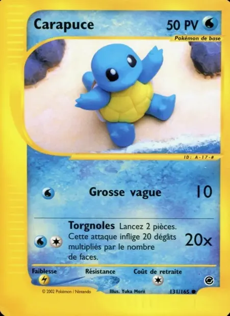 Carapuce, carte Pokémon EX 131 — extension Expedition