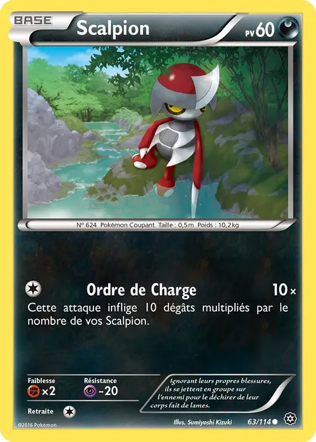 Scalpion, carte Pokémon STS 63 — extension Offensive Vapeur