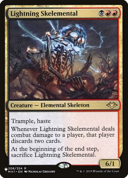 Squelémental d'éclair, carte Magic PLST MH1-208 — extension The List
