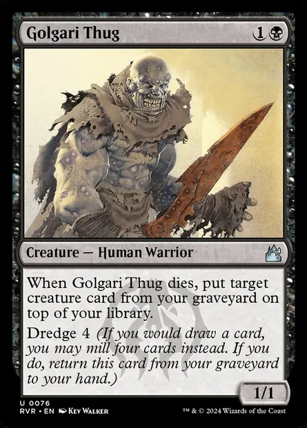 Golgari Thug, Magic card RVR 76 — Ravnica Remastered set
