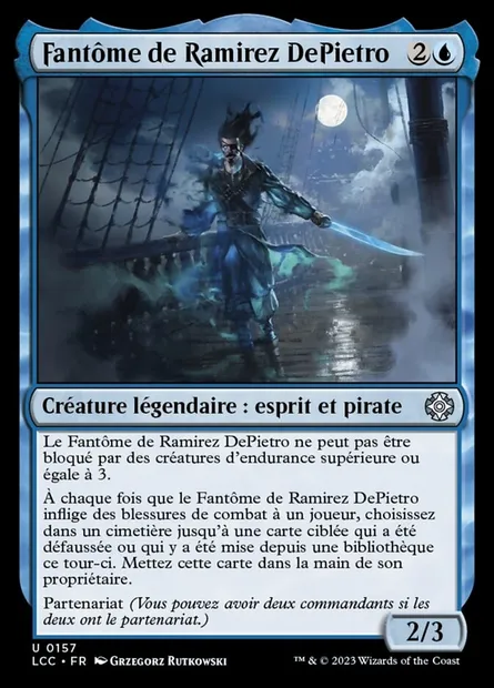 Fantôme de Ramirez DePietro, carte Magic LCC 157 — extension The Lost Caverns of Ixalan Commander