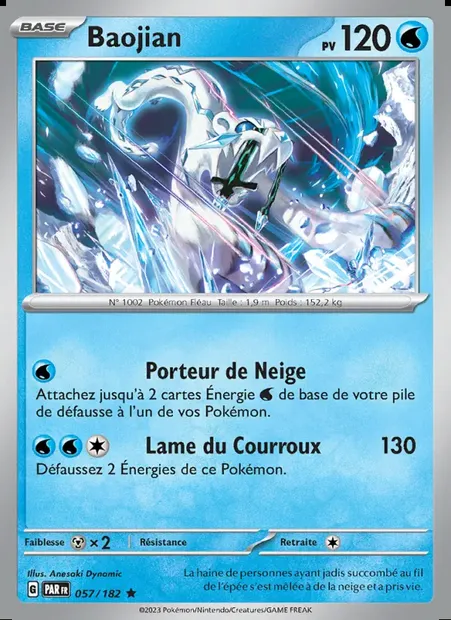 Baojian, carte Pokémon PAR 057 — extension Faille Paradoxe