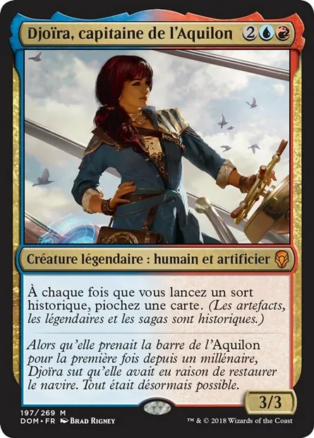 Djoïra, capitaine de l'Aquilon, carte Magic DOM 197 — extension Dominaria