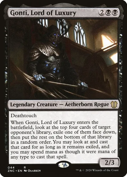 Gonti, Lord of Luxury, Magic card ZNC 44 — Zendikar Rising Commander set