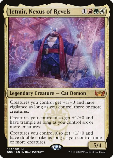 Jetmir, nexus des célébrations, carte Magic PSNC 193p — extension Streets of New Capenna Promos