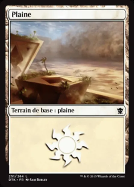 plaine, carte Magic DTK 251 — extension Les Dragons de Tarkir