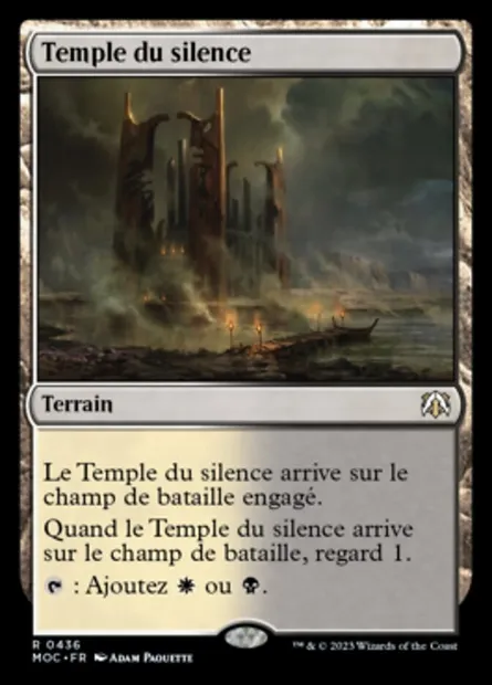 Temple du silence, carte Magic MOC 436 — extension March of the Machine Commander